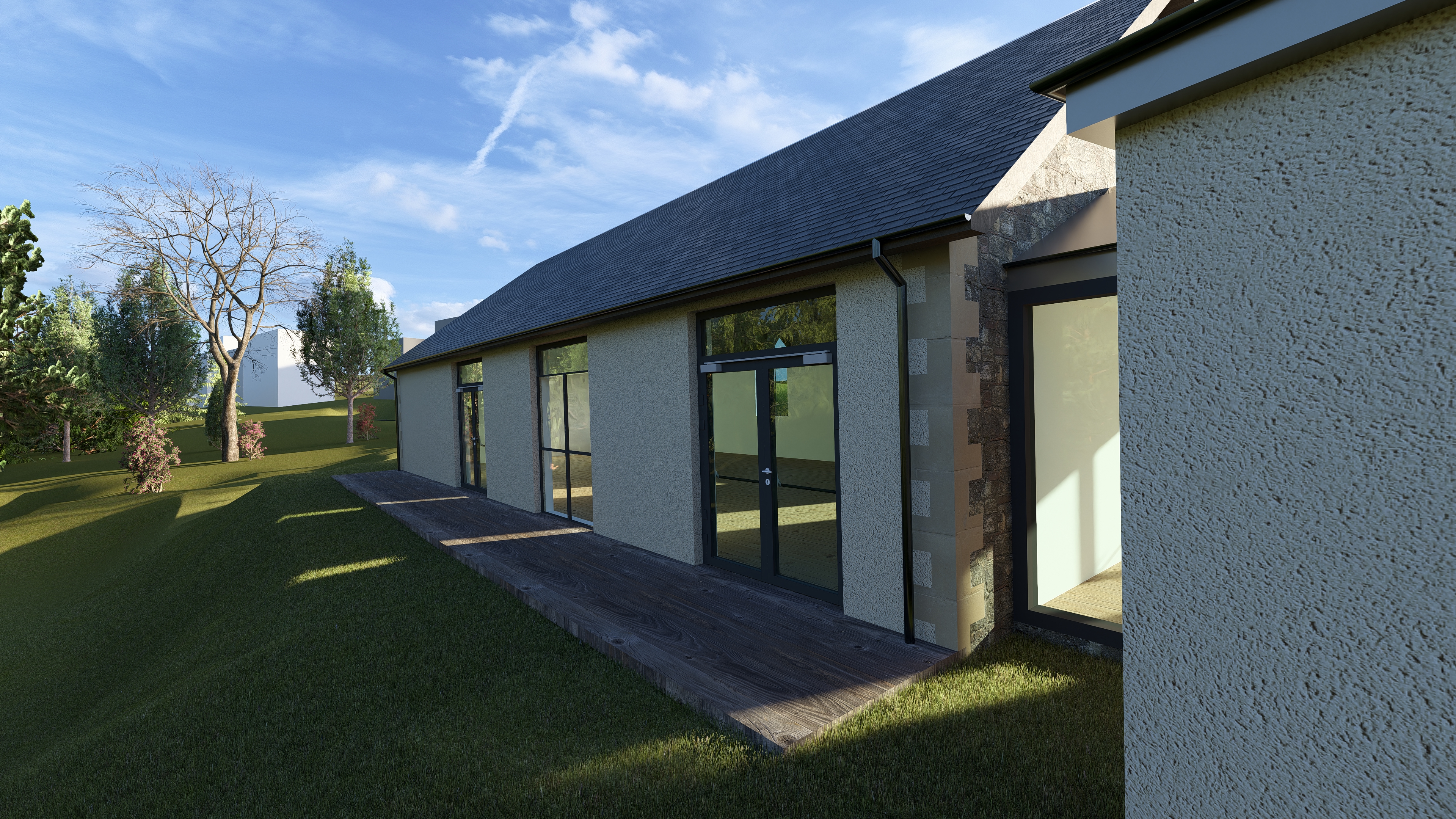 Village Hub Concept Patio Area